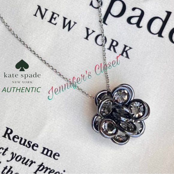 KATE SPADE Crystal Flower Pendant Necklace - Picture 2 of 3